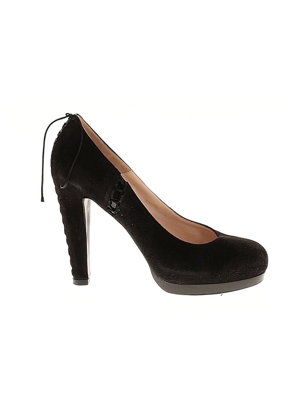 Armani Black Suede Platform Pumps